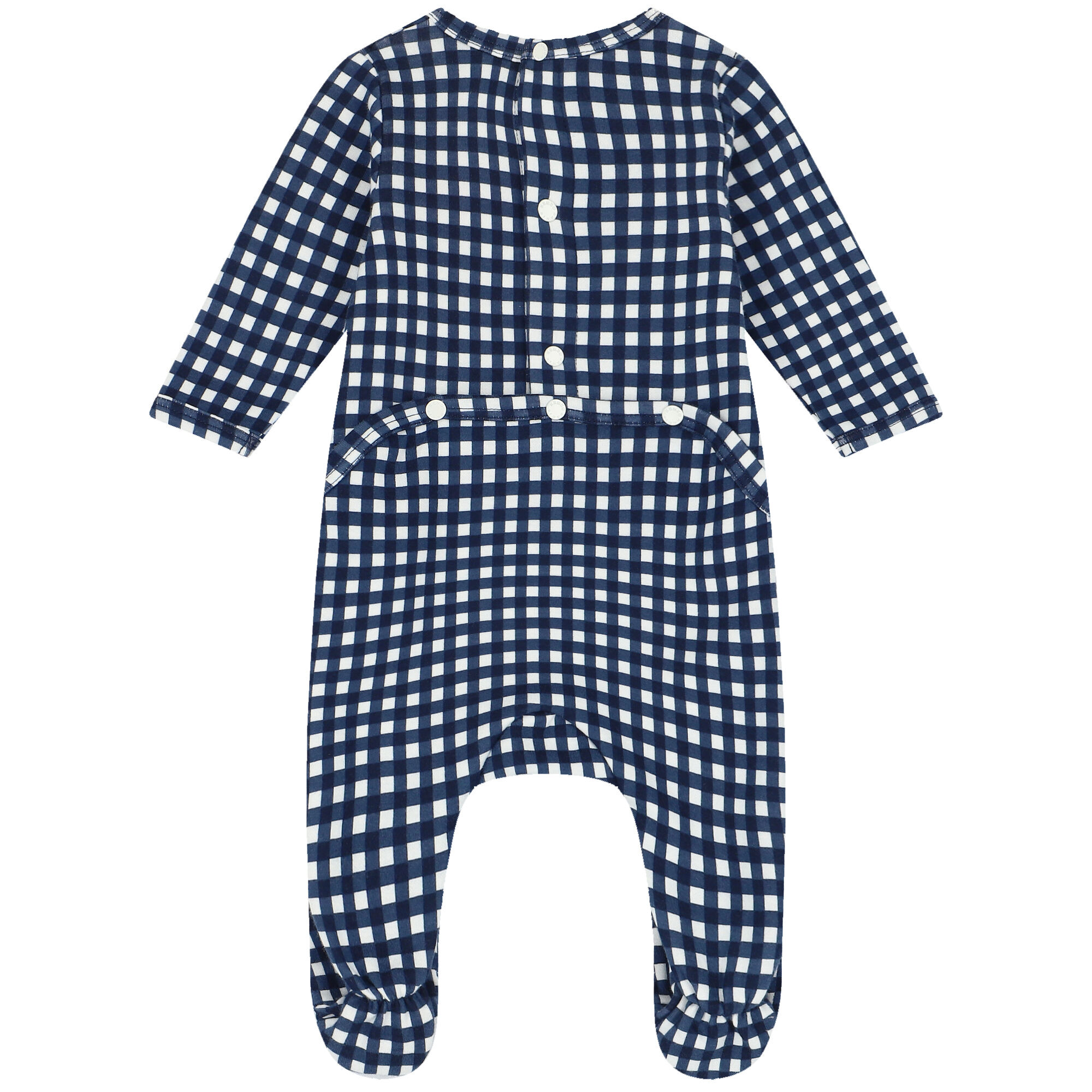キングカウベイビー KENZO KIDS Baby Boys White & Navy Blue Logo Babygrows ( 2-Pack